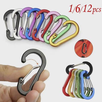 Aluminium Karabijnhaak Clips - Set van 1/6/12 stuks - Sleute