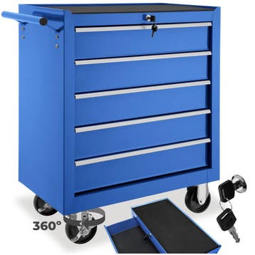 Gereedschapswagen met 5 lades - blauw, Verzenden, Nieuw