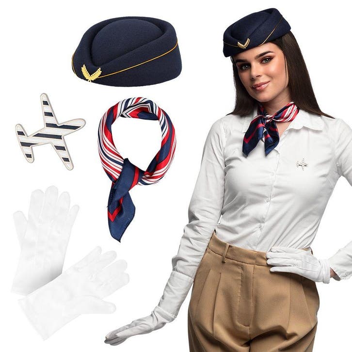 Stewardess Set, Hobby en Vrije tijd, Feestartikelen, Feestartikel, Nieuw, Verzenden