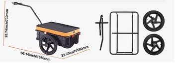 Opvouwbare Fiets Cargo Trailer 40 kg met Regenhoes, Verzenden, Nieuw