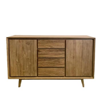 Vintage dressoir met ruwe laden -  150 cmDressoirs, Ophalen of Verzenden, Nieuw