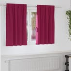 vidaXL Zwart-out Gordijnen met Ringen 2 pcs Wijnrood 140 x, Verzenden, Nieuw, Rood