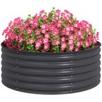TRUUSK Verhoogd Stalen Plantenbed - Stapelbaar Tuinbed 120x1, Verzenden