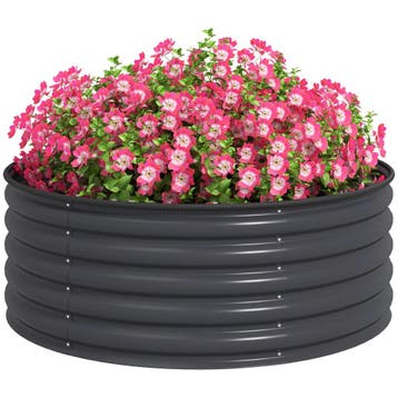 TRUUSK Verhoogd Stalen Plantenbed - Stapelbaar Tuinbed 120x1, Tuin en Terras, Verzenden