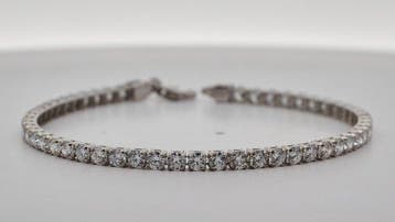 Zonder minimumprijs - Armband - 14 karaat Witgoud - 4.50ct., Nieuw