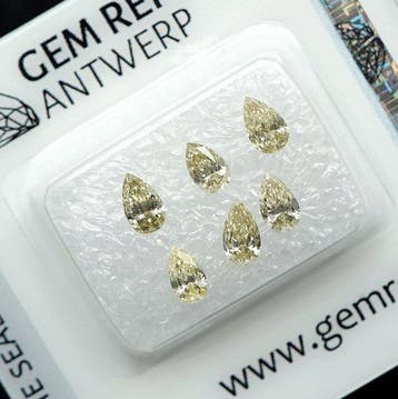 Zonder minimumprijs - 6 pcs Diamant (Natuurlijk gekleurd) -, Nieuw
