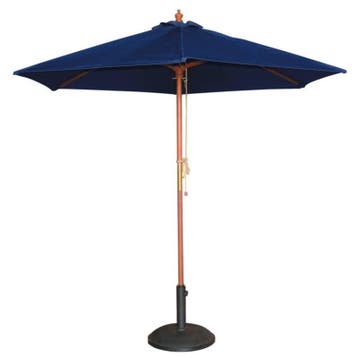 Blauw Terras Parasol rond Ø 2,5 meter, Verzenden, Nieuw in verpakking