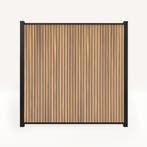 ACTIE - Premium Composiet Schutting Verticaal Rhombus Eiken, Ophalen of Verzenden, Nieuw, Kunststof, 1 tot 2 meter