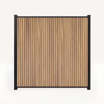 ACTIE - Premium Composiet Schutting Verticaal Rhombus Eiken, Ophalen of Verzenden, Nieuw, Kunststof, 1 tot 2 meter