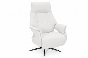 Relaxfauteuil Zierikzee - relaxfauteuils - Wit, Nieuw, Wit, Stof