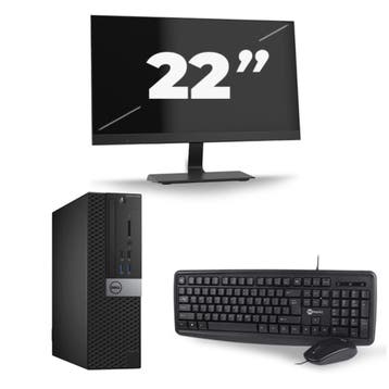 Dell Optiplex 3040 SFF -   i5-6e  - 8GB  - 256GB  + 1x 22 in, Qwerty, Verzenden, 8 GB, Refurbished