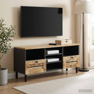 vidaXL Opslagkasten Naturel 100 x 33 x 46 cm Massief Mango, Huis en Inrichting, Verzenden, Nieuw