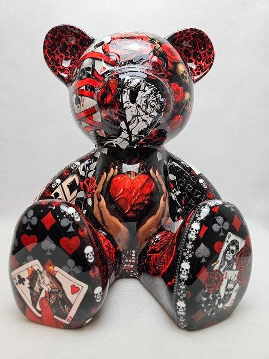 ArtBrut by Ann - Teddy Royal Skull, Antiek en Kunst, Kunst | Designobjecten