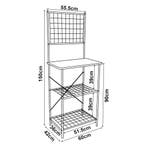 [en.casa] Keukenkast Nibe opbergkast 150x60x42 cm zwart en m, Verzenden, Nieuw