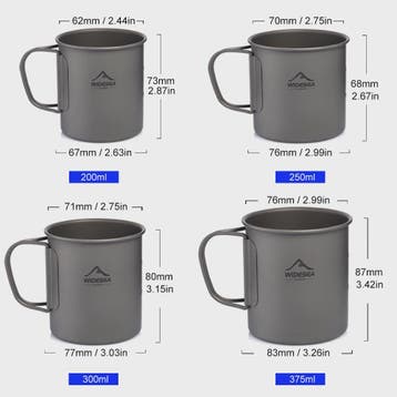 Widesea Titanium Camping Mok - Lichtgewicht & Duurzaam Outdo, Verzenden, Nieuw