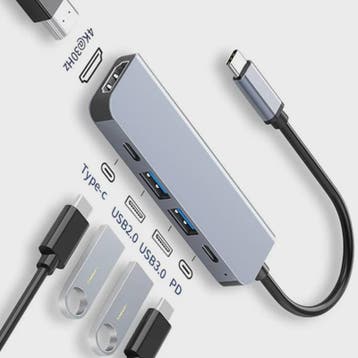 USB-C Hub met 4K HDMI, 3x USB 3.0, PD Laden & SD Kaartlezer, Verzenden, Nieuw