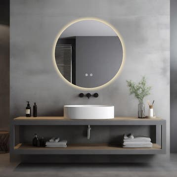 LED-badkamerspiegel Aurora, dimbaar, met 3 lichtkleuren - 80, Huis en Inrichting, Woonaccessoires | Spiegels, Verzenden, Nieuw