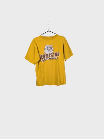Mill-tex T-shirts Heren maat S Geel Vintage, Ophalen of Verzenden, Nieuw