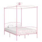 vidaXL Hemelbedframe metaal roze 120x200 cm, Huis en Inrichting, Slaapkamer | Bedden, Verzenden, Nieuw, Twijfelaar, 120 cm
