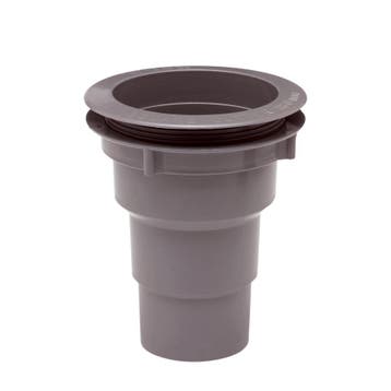 Pvc bakgoot s-lon uitloop met wartel grijs-180  x 70/100 mm, Verzenden, Nieuw