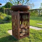 Plancha - BBQ - Vuurschaal 2 in 1 - Grillring - Cortentstaal, Nieuw, ASH