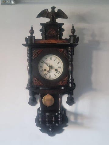 Regulateur wandklok - Junghans of Mauthe - Antiek Hout -