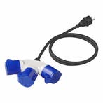 ProPlus Verloopkabel - 3-weg - 1,5 meter - Schuko naar 3..., Ophalen of Verzenden, Nieuw