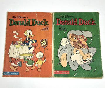Vintage Donald Duck weekbladen 1969, nr. 43 en 47 (2 stuks), Verzamelen, Verzenden