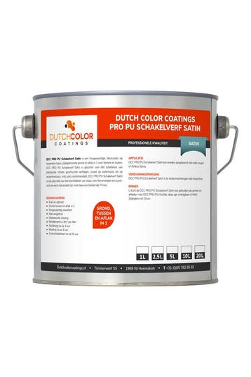 DCC PRO PU Schakelverf Satin Wit 2.5L, Verzenden, Wit, Nieuw, Verf