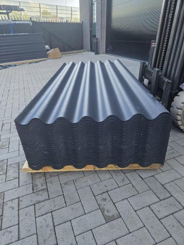 Eternit, Golfplaat, Vezelcement, Donkergrijs - goedkoop, Verzenden, Nieuw