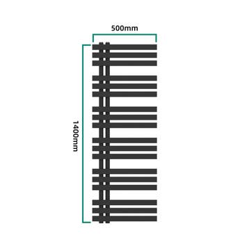 [neu.haus] Handdoekradiator Slidre 140x50x5,4 cm zwart, Doe-het-zelf en Verbouw, Verzenden, Nieuw