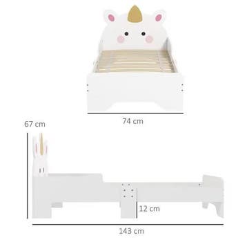 Kinderbed 3–6 Jaar met Eenhoorn Design en Zijpanelen, Kinderen en Baby's, Kinderkamer | Bedden, Verzenden, Nieuw