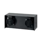 Opbouw dubbel stopcontact - Waterproof - RVS - Zwart, Doe-het-zelf en Verbouw, Elektra en Kabels, Ophalen of Verzenden, Nieuw