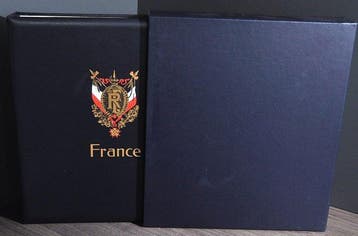 Accessoires Frankrijk - Een leeg luxe DAVO album met, Gestempeld