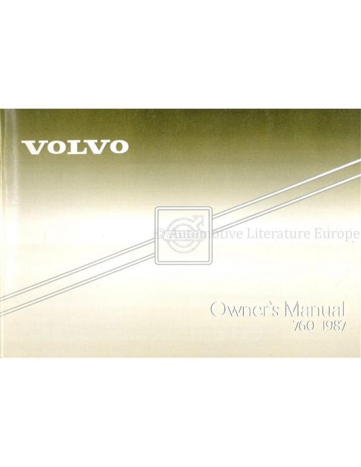 1987 VOLVO 760 INSTRUCTIEBOEKJE ENGELS, Auto diversen, Handleidingen en Instructieboekjes
