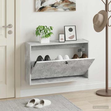 vidaXL Wandgemonteerde Schoenkast DELFT 71 x 17 x 43 cm, Verzenden, Nieuw