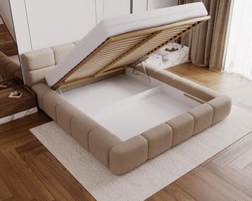 Opberg Bed Como - Luxe Bekleding - 120 x 200, Verzenden, Nieuw