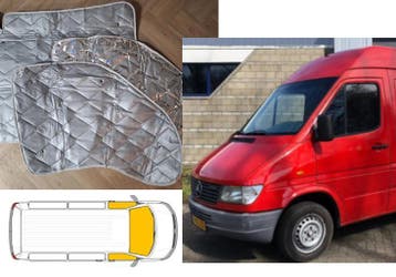 Mercedes Sprinter 1995-2006 Raamisolatie 3 delig grijs, Ophalen of Verzenden, Nieuw
