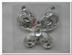 Butterfly Jewel Magneet Aubergine Fuchsia 6 cm, Ophalen of Verzenden, Nieuw