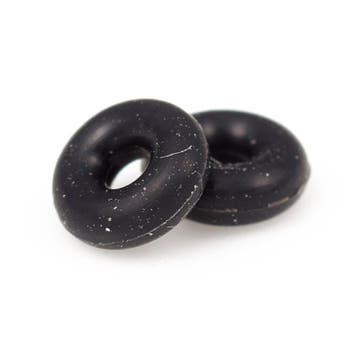 10 x Stopper kralen rubber 3,5x1,5 mm – zwart, gat ca. 1,., Ophalen of Verzenden, Nieuw, Kraal