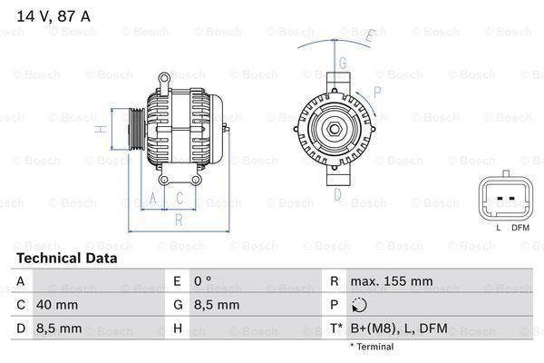 Dynamo / Alternator RENAULT KANGOO (1.4,1.6 16V,1.6 16V 4x4), Auto-onderdelen, Motor en Toebehoren, Nieuw, Ophalen of Verzenden