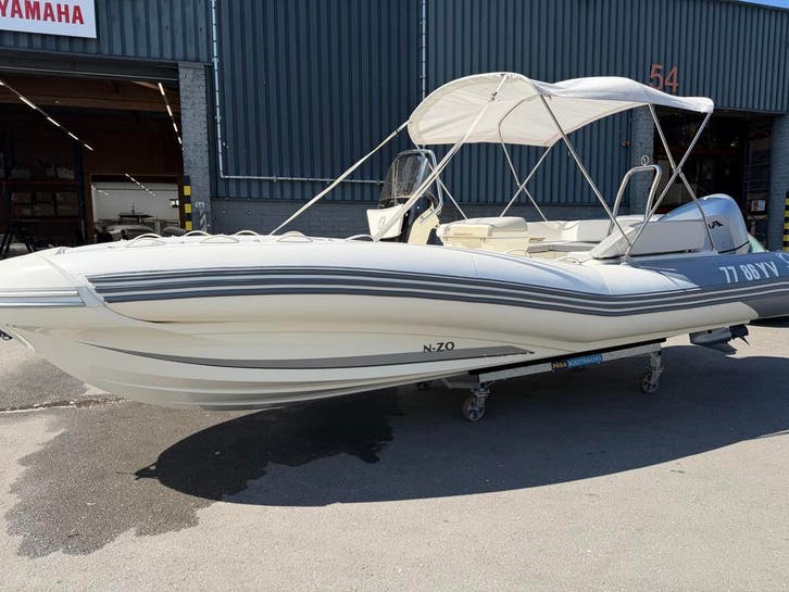Zodiac N-ZO 680 RIB + Honda 200pk + trailer. Complete set!, Watersport en Boten, Rubberboten, Overige materialen, Benzine, Gebruikt