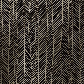 Inpakpapier Kerst Herringbone Black Gold - Breedte 50 cm -, Ophalen of Verzenden