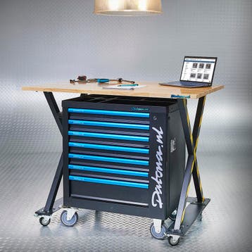Datona Industriële werktafel 120 cm en gereedschapswagen -, Doe-het-zelf en Verbouw, Ophalen of Verzenden, Nieuw