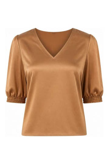 AAIKO Blouse in maat M Beige, AAIKO, Verzenden, Zo goed als nieuw, Beige