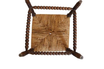 Antieke eikenhouten knopstoel met biezen zitting, Huis en Inrichting, Stoelen, Ophalen of Verzenden, Nieuw