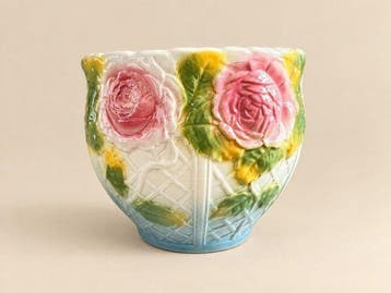 St-Amand - Bloempot - Faience - Antiek-100 jaar oud-