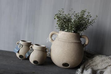 Brynxz jug pot met 2 oren Taupe 21 x 18 cm, Ophalen of Verzenden, Nieuw