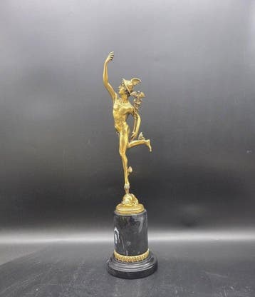 Beeld, Special Edition - Gold Mercury - 71 cm - Brons,