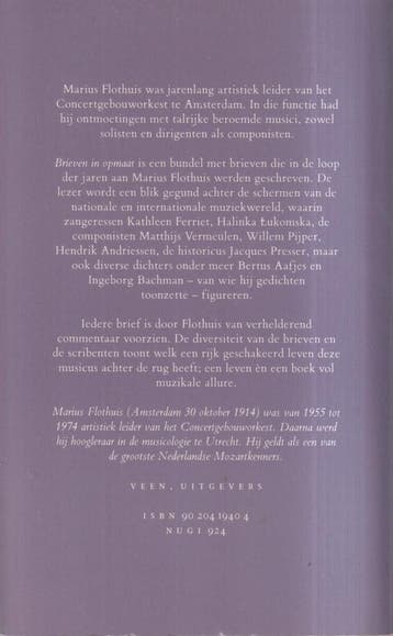 Brieven in opmaat van Kathleen Ferrier, Piet Tiggers,, Boeken, Muziek, Verzenden, Gelezen, Flothuis